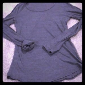 Gray micro-stripe T-shirt